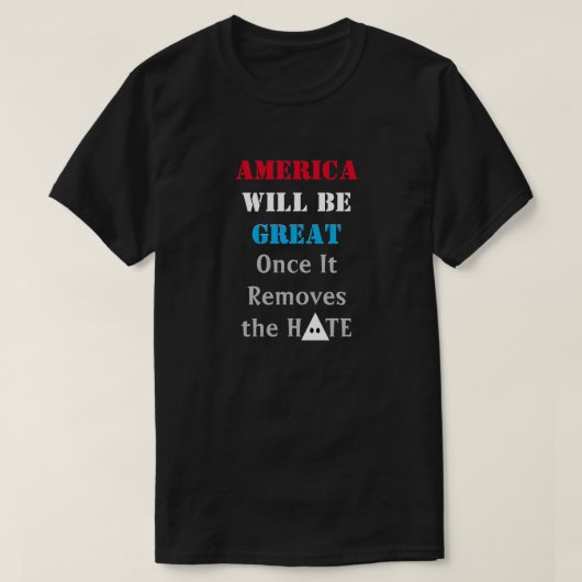 アメリカは素晴らしTシャツだ Tシャツ (デザイン正面)