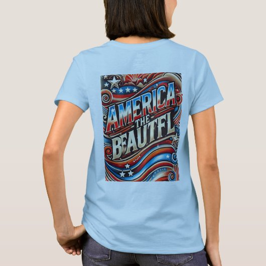 アメリカは美しい Tシャツ (裏面)