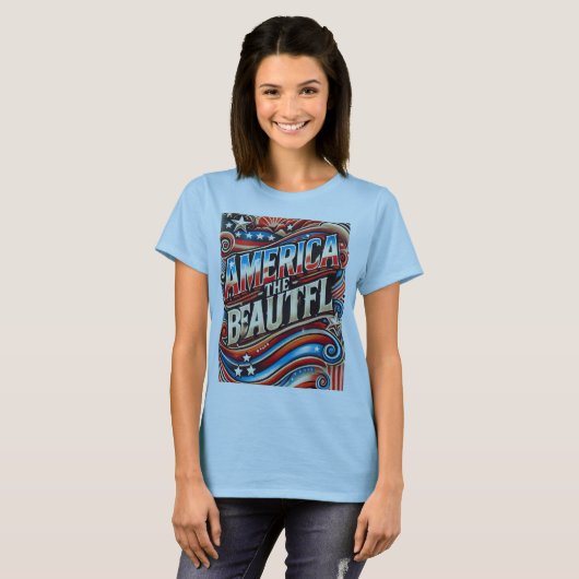 アメリカは美しい Tシャツ (正面フル)