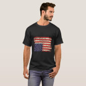 アメリカは苦境に陥り、逆さまに旗を揚げる Tシャツ (正面フル)