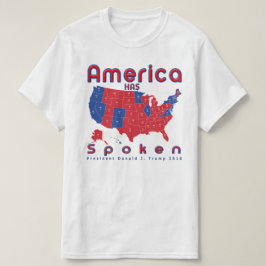 アメリカは赤白青のドナルド・トランプのTシャツを話します Tシャツ