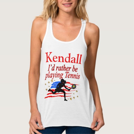 アメリカは遊むしろテニスパーソナライズされたのトップ タンクトップ (正面)