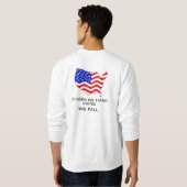 アメリカは長袖のスエットシャツを結合します スウェットシャツ (裏面フル)