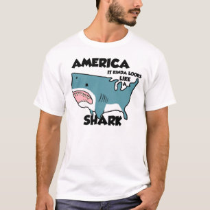 アメリカは鮫です(または新しく動揺してな1つを見て下さい) Tシャツ