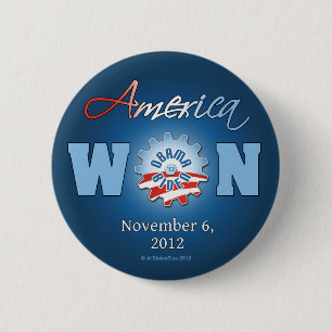 アメリカは2012年11月6日に勝ちました 缶バッジ
