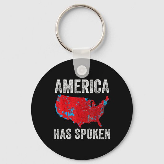 アメリカは2024話年の選挙の地図を持っているCan You キーホルダー (正面)