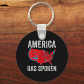 アメリカは2024話年の選挙の地図を持っているCan You キーホルダー (正面)