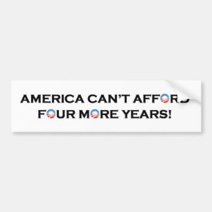 アメリカは4つのより多くの年間のオバマをできることができません バンパーステッカー