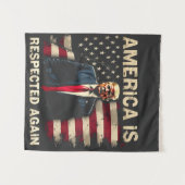 アメリカは7月4日に再びトランプUSAに尊敬されている タペストリー (正面(横))