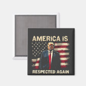 アメリカは7月4日に再びトランプUSAに尊敬されている マグネット (正面/裏面)
