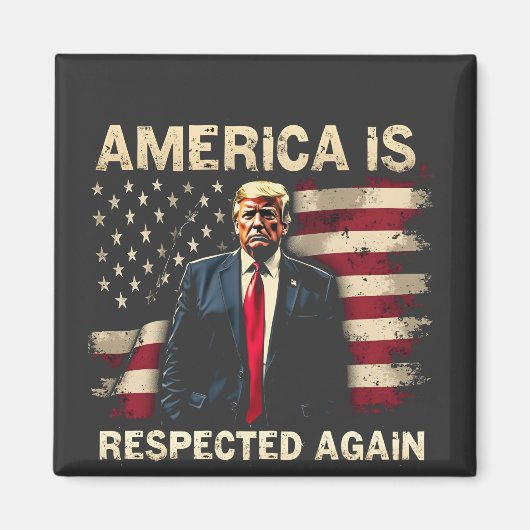 アメリカは7月4日に再びトランプUSAに尊敬されている マグネット (正面)