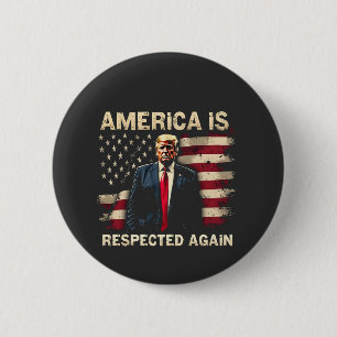 アメリカは7月4日に再びトランプUSAに尊敬されている 缶バッジ