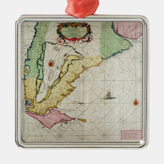 アメリカは、「Le Nouveauと壮大なIllumiからの17をめっきします メタルオーナメント (正面)