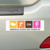 アメリカはCosplayで走ります バンパーステッカー (車上)