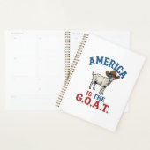 アメリカはG.O.A.T 愛国ヤギカウボーイシャツ プランナー手帳 (ディスプレー)