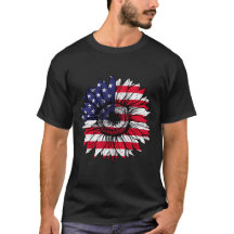 アメリカひまわりアメリカ国旗7月4日