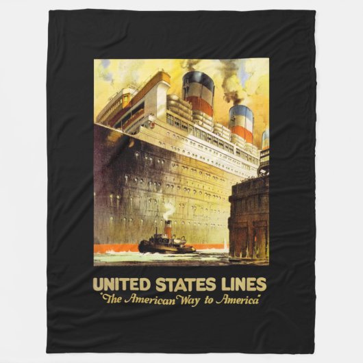 アメリカへのアメリカの道 フリースブランケット (正面)