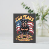 アメリカへの忠誠250年 ロットワイラー ポストカード (スタンド正面)