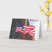 アメリカへようこそ！祝辞/市民権 カード (黄色い花)