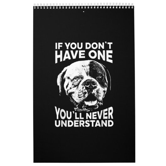 アメリカもしのブルドッグの贈おもしろいり物は一つもない カレンダー (カバー)