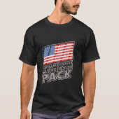 アメリカもし国旗あなたが怒った救済らPac Tシャツ (正面)