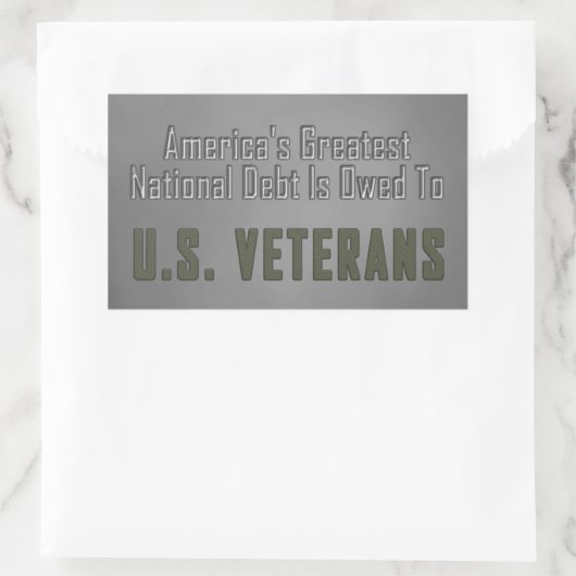 アメリカもっとも偉大の退役軍人債務 長方形シール (バッグ)