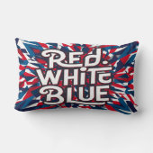 アメリカよくはしゃぐ国旗のデザイン ランバークッション (裏面)