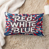 アメリカよくはしゃぐ国旗のデザイン ランバークッション (ブランケット)