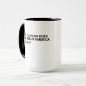 アメリカよりもカナダが上回っている面白いホッケー マグカップ (正面左)