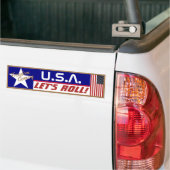 アメリカよ転が!バンパーステッカー バンパーステッカー (トラック上)