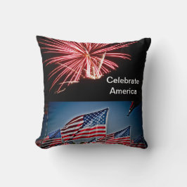 アメリカをお祝いするポストカード クッション