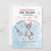 アメリカをふたたびおかしく  アメリカ合衆国250周年記念 招待状 (正面)