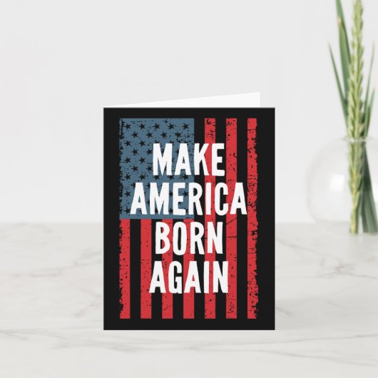 アメリカをもう一度生まれ変わらせよう 7月4日 独立記念日 カード (正面)