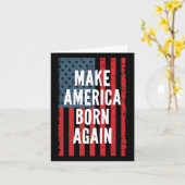 アメリカをもう一度生まれ変わらせよう 7月4日 独立記念日 カード (黄色い花)