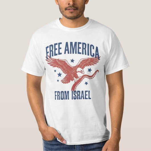 アメリカをイスラエルから解放せよ Tシャツ (正面)