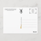 アメリカをイーグルとして表すヴィンテージ地図 ポストカード (裏面)