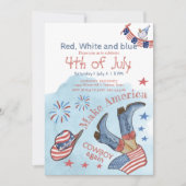 アメリカをカウボーイのように再び 7月4日パーティー 招待状 (正面)