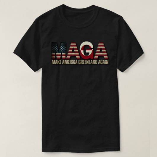 アメリカをグリーンランドにしよう Tシャツ (デザイン正面)