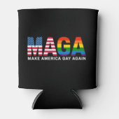 アメリカをゲイで再び誇りに思おう 2025 LGBTQ+ 缶クーラー (正面)
