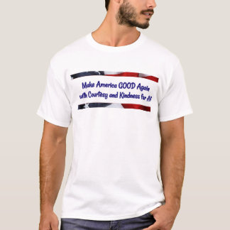 アメリカをティーにのせることよく再度させて下さい Tシャツ