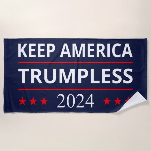 アメリカをトランプなしに VII ビーチタオル (正面)