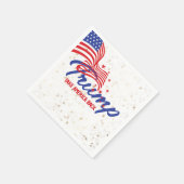 アメリカをトランプのスローガンに戻す スタンダードカクテルナプキン (角)