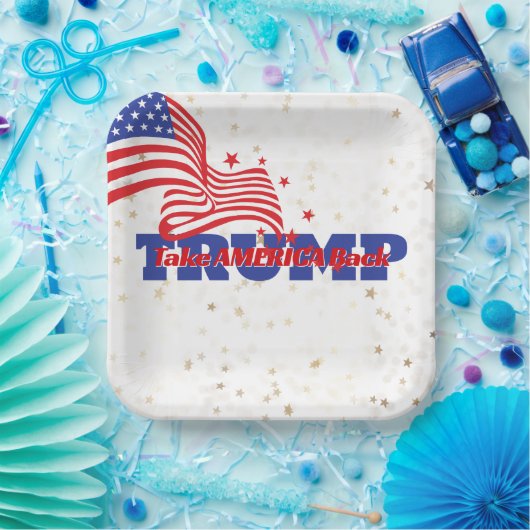 アメリカをトランプのスローガンに戻す ペーパープレート (パーティー)