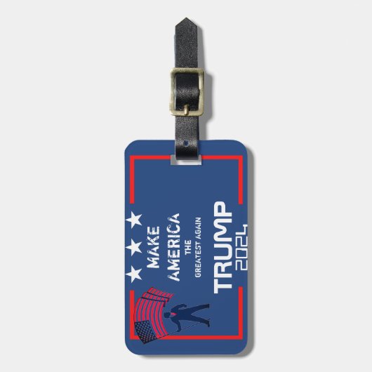 アメリカをトランプ素晴らしにする2024 ラゲッジタグ (正面縦)