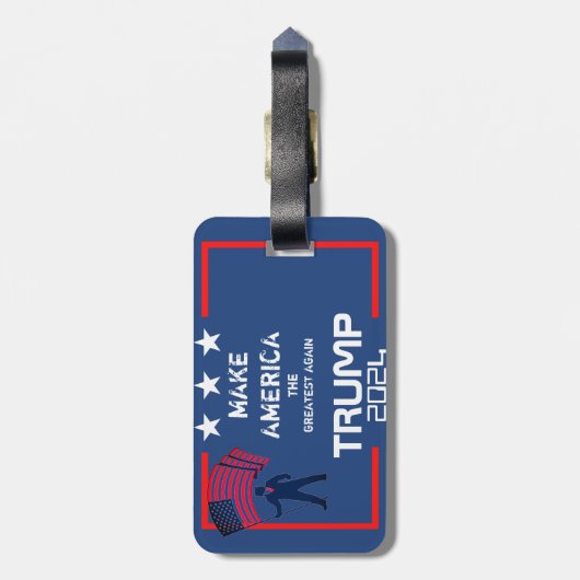 アメリカをトランプ素晴らしにする2024 ラゲッジタグ (裏面縦)