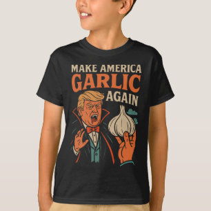 アメリカをニンニクの国にしようなう 耐える 反トランプ Tシャツ