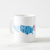 アメリカをニースに再度して下さい コーヒーマグカップ (正面左)