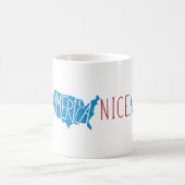 アメリカをニースに再度して下さい コーヒーマグカップ (中央)