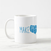 アメリカをニースに再度して下さい コーヒーマグカップ (左)