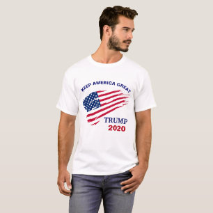 アメリカをモダンで写実的な旗を切札で取ること素晴らしい再度保って下 Tシャツ